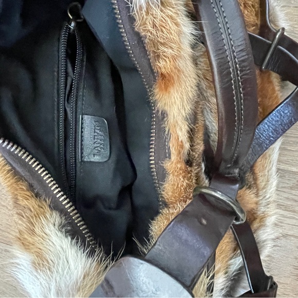 Lanvin Brown and Tan Shoulder Bag with Leather Straps - Picture 4 of 4